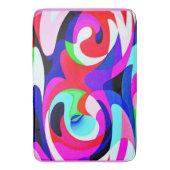 Tapis De Bain Motif d'abstractions colorées (devant Vertical)