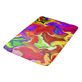 Tapis De Bain Motif d'abstractions colorées (Angle)