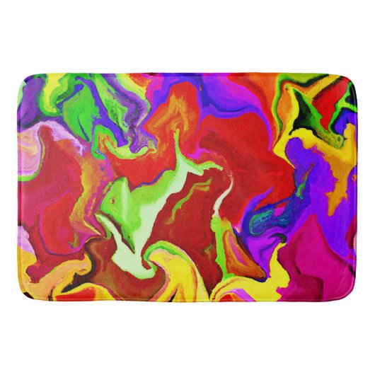 Tapis De Bain Motif d'abstractions colorées (Devant)