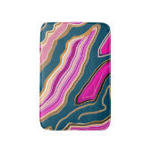 Tapis De Bain Motif d'agate rose et bleu (Devant (Vertical))