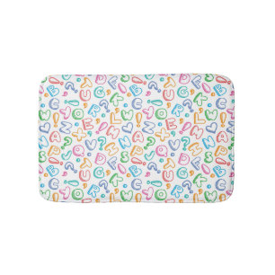 Tapis De Bain motif d'alphabet