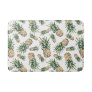 Tapis De Bain Motif d'ananas aquarelle