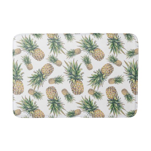 Tapis De Bain Motif d'ananas aquarelle (Devant)