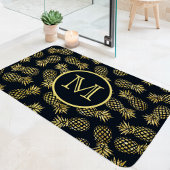 Tapis De Bain Motif d'ananas bleu marine