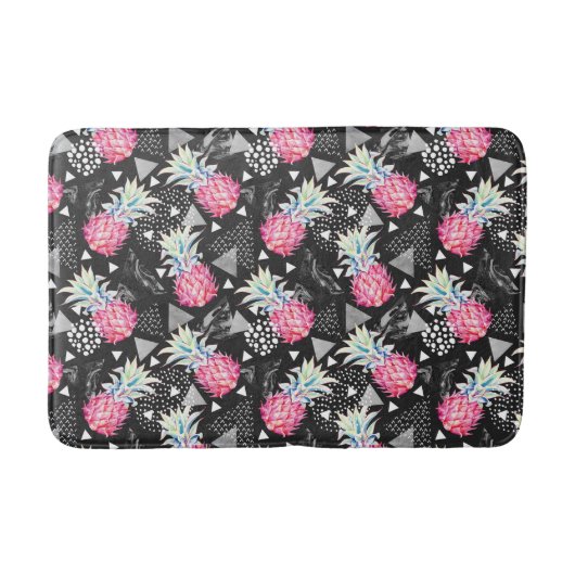 Tapis De Bain Motif d'ananas triangulaire texturé (Devant)