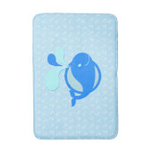 Tapis De Bain Motif d'Ancres de Baleine Bleue Cute (Devant (Vertical))