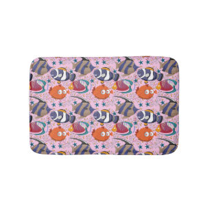 Tapis De Bain Motif d'animaux aquatiques vie sous-marine en me