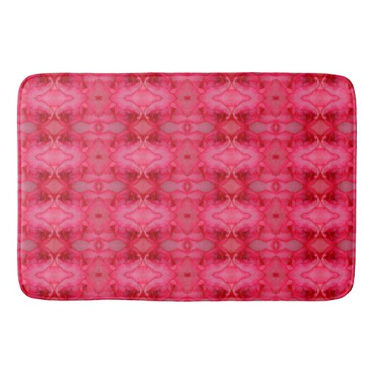 Tapis De Bain Motif dans différentes nuances de rouge (Devant)