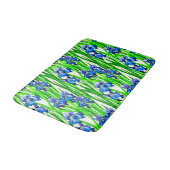 Tapis De Bain Motif d'aquarelle bleu Iris (Angle)