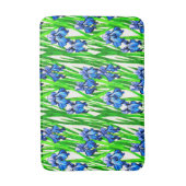 Tapis De Bain Motif d'aquarelle bleu Iris (Devant (Vertical))