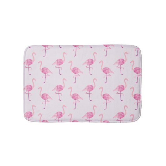 Tapis De Bain Motif d'aquarelle rose Flamant rose (Devant)