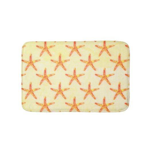 Tapis De Bain Motif d'aquarelle Starfish (Devant)