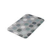 Tapis De Bain Motif d'art Carré turquoise gris bleu rétro (Angle)