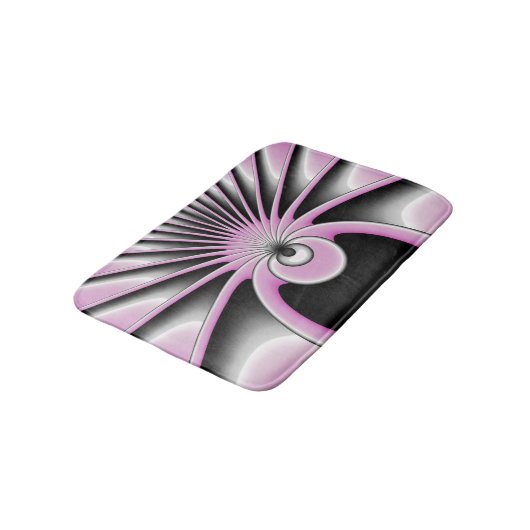 Tapis De Bain Motif d'art fractal Abstrait moderne (Angle)