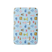Tapis De Bain Motif d'art maritime Pixel (Devant (Vertical))