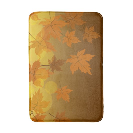 Tapis De Bain Motif d'automne avec feuilles d'érable en chute et (Devant (Vertical))