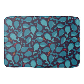 Tapis De Bain Motif de baleine bleue
