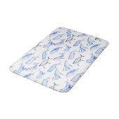 Tapis De Bain Motif de baleine bleue d'aquarelle (Angle)