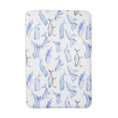 Tapis De Bain Motif de baleine bleue d'aquarelle (Devant (Vertical))
