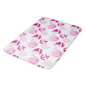 Tapis De Bain Motif De Baleines, Beaux Baleines, Baleines Roses (Angle)