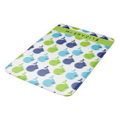 Tapis De Bain Motif De Baleines, Beaux Baleines, Votre Nom (Angle)