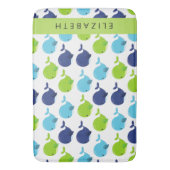 Tapis De Bain Motif De Baleines, Beaux Baleines, Votre Nom (devant Vertical)