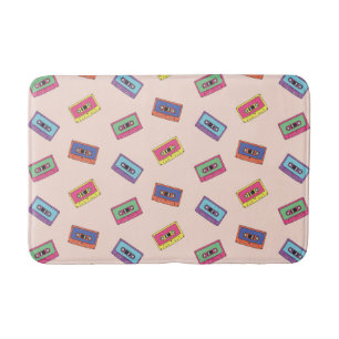 Tapis De Bain Motif de bande audio Retro Neon