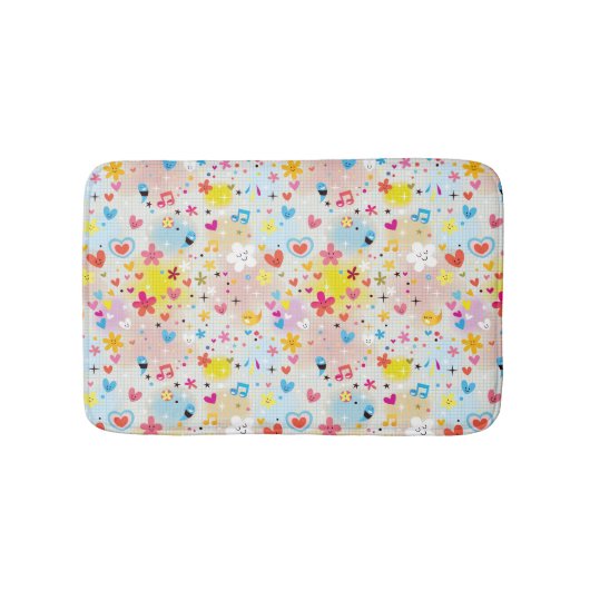 Tapis De Bain motif de bande dessinée d'amusement (Devant)