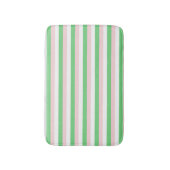 Tapis De Bain Motif de bande horizontale rose verte (Devant (Vertical))