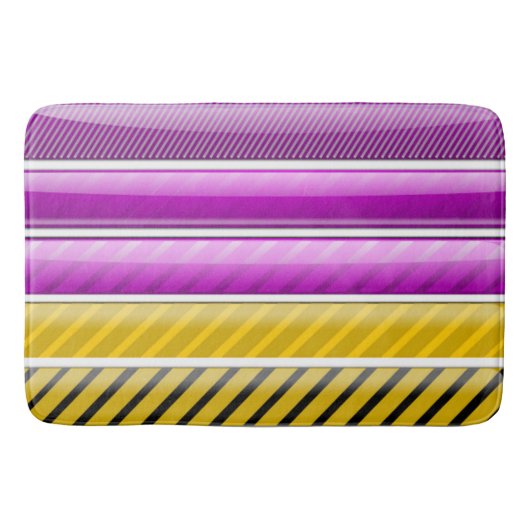 TAPIS DE BAIN MOTIF DE BARRE COLORÉ (Devant)