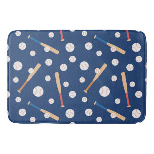 Tapis De Bain Motif de baseball et de bats