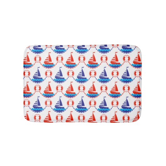 Tapis De Bain Motif de bateau à voile (Devant)