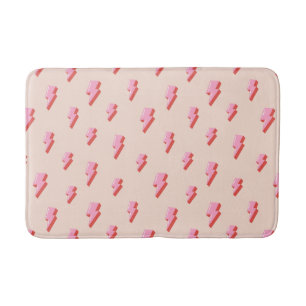 Tapis De Bain Motif de boulon de foudre rose