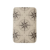 Tapis De Bain Motif de boussole de navigation (Devant (Vertical))
