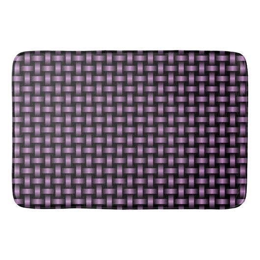 Tapis De Bain Motif de brasage noir violet (Devant)
