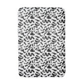 Tapis De Bain Motif de brosse à pinceau noir (Devant (Vertical))