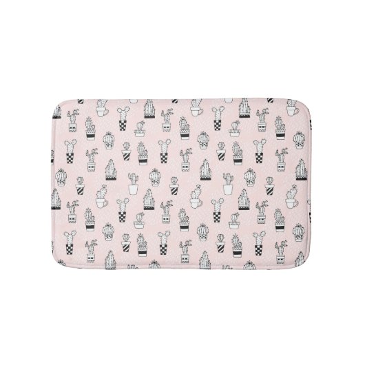 Tapis De Bain Motif de Cactus à main fine (Devant)