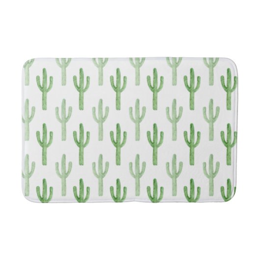 Tapis De Bain Motif de cactus aquarelle (Devant)