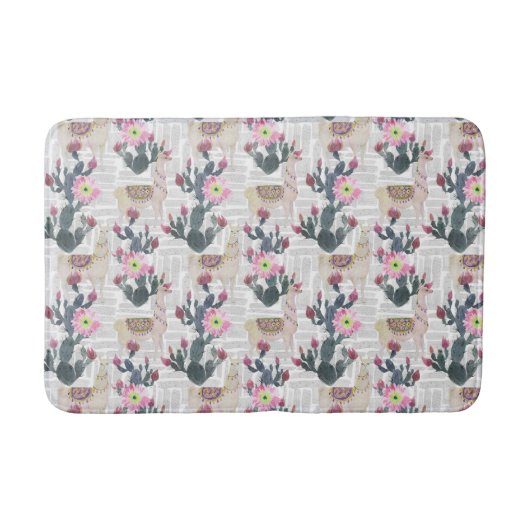 Tapis De Bain Motif de cactus d'aquarelle (Devant)