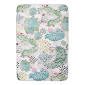 Tapis De Bain motif de cactus et triangles aquarelle (devant Vertical)