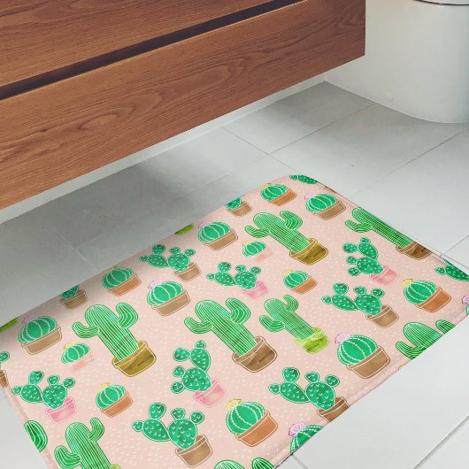 Tapis De Bain Motif de cactus pointillés