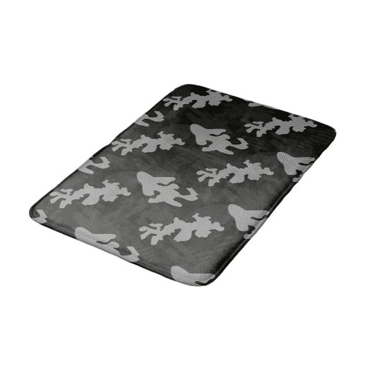 Tapis De Bain Motif de camouflage noir (Angle)