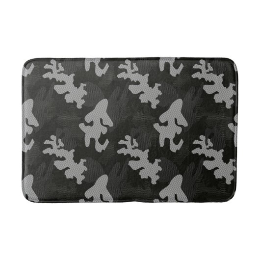 Tapis De Bain Motif de camouflage noir (Devant)