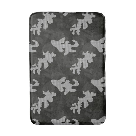 Tapis De Bain Motif de camouflage noir (Devant (Vertical))