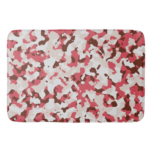 Tapis De Bain Motif de camouflage rouge (Devant)