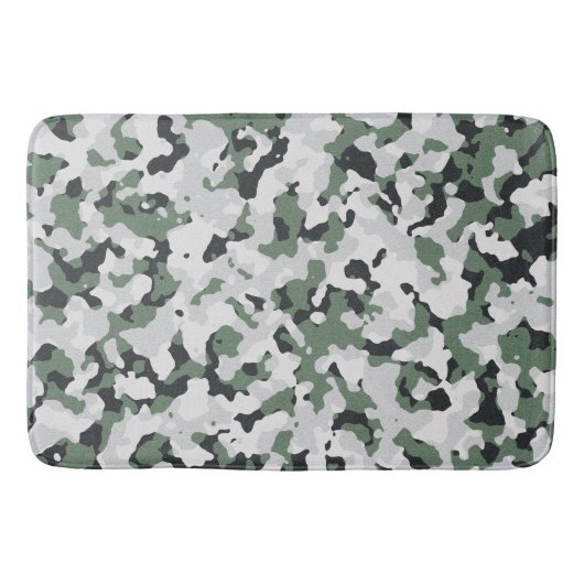 Tapis De Bain Motif de camouflage vert (Devant)