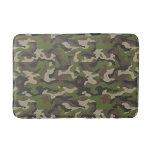Tapis De Bain Motif de camouflage vert