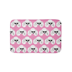 Tapis De Bain Motif de caniche mignon rose