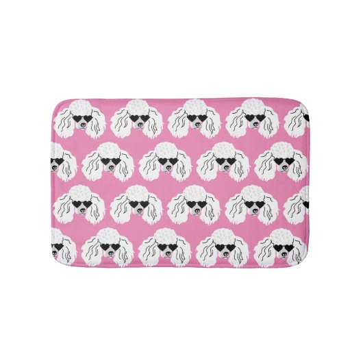 Tapis De Bain Motif de caniche mignon rose (Devant)