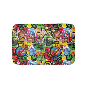 Tapis De Bain Motif de caractères superhéros miraculeux
